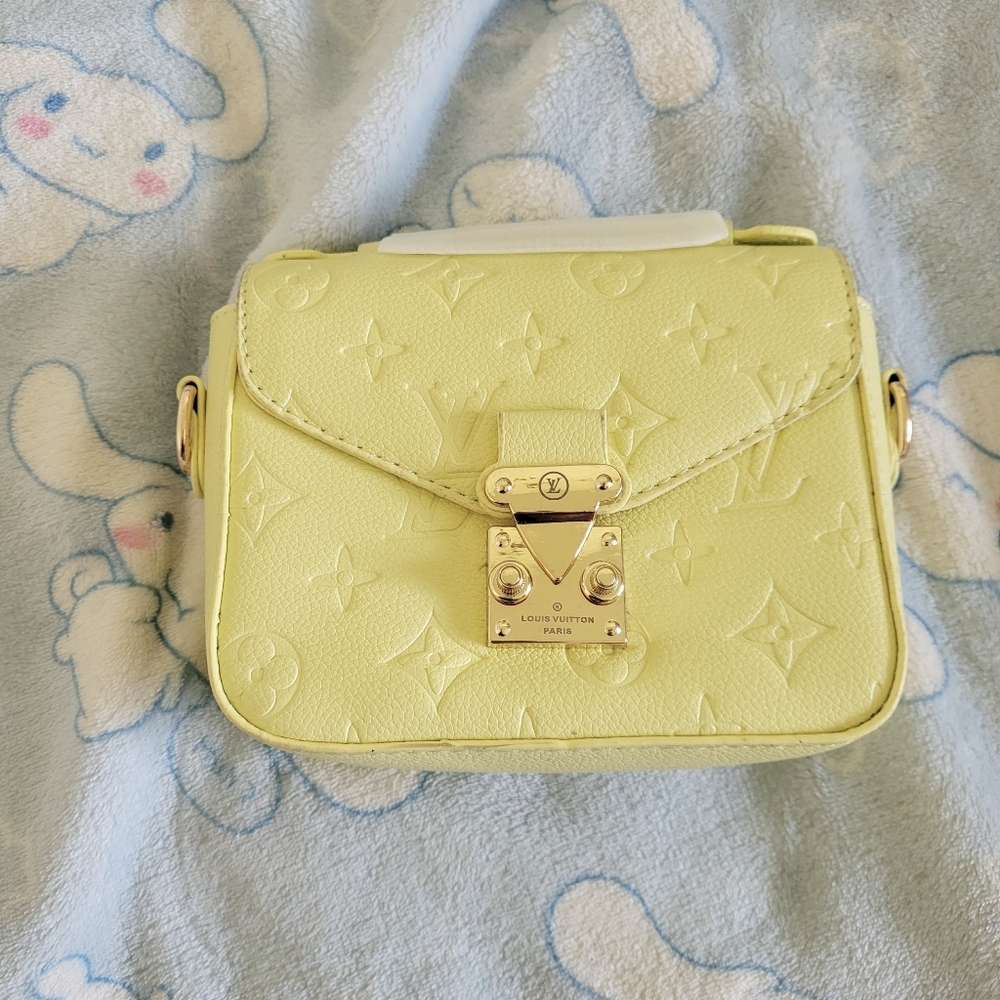 Yellow Floral Pattern Crossbody Mini